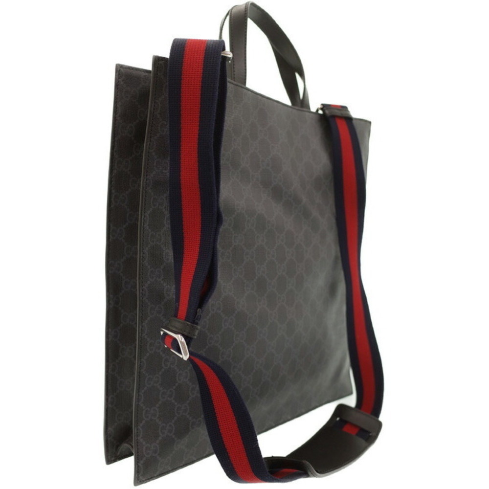 Gucci Courrier GG Supreme TIGER GG Soft Black Tote Bag Canvas Cat Night